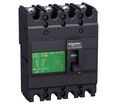 Aptomat MCCB Easyconpact EZC 100 type N 4P 15kA  EZC100N4100