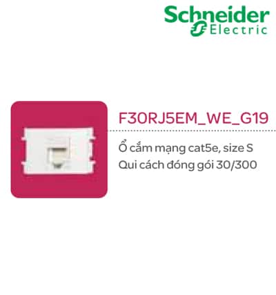 Ổ cắm mạng cat5e - cỡ S F30RJ5EM_WE_G19