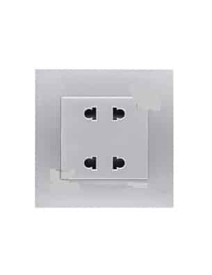 Ổ cắm đôi 2 chấu 10A KB426US2_AS